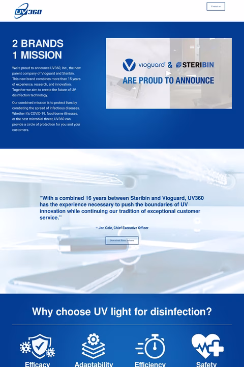 Uv360 Homepage 1440px