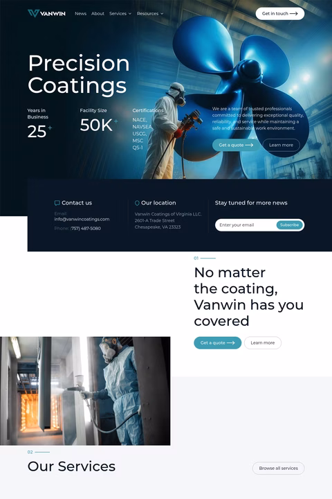 Vanwin-Coatings Homepage 1440px