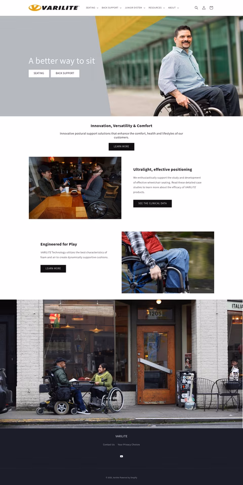Varilite Homepage 1440px