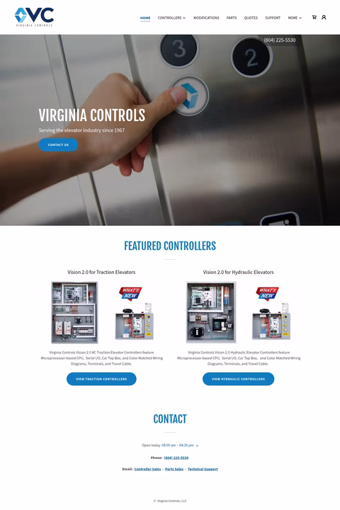 Virginia-Controls Homepage 1440px