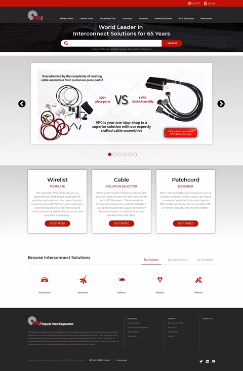 Virginia-Panel-Corporation Homepage 1440px