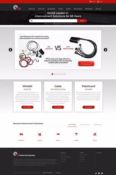 Virginia-Panel-Corporation Homepage 1440px
