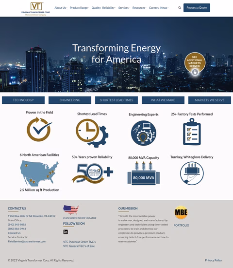 Virginia-Transformer Homepage 1440px