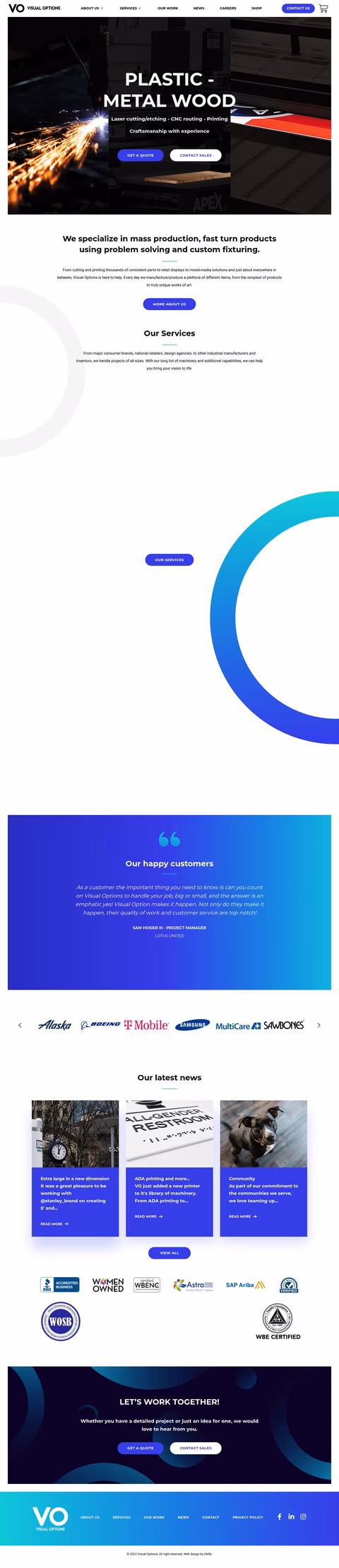 Visual-Options Homepage 1440px