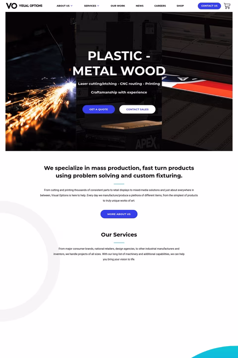 Visual-Options Homepage 1440px