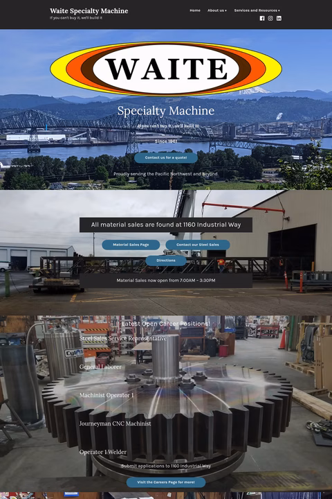 Waite-Specialty-Machine Homepage 1440px
