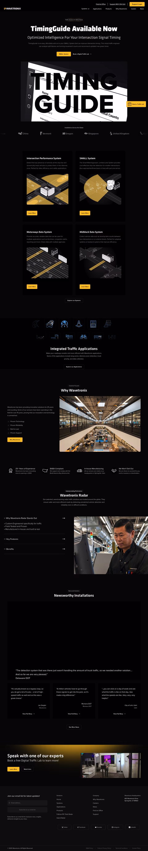 Wavetronix Homepage 1440px