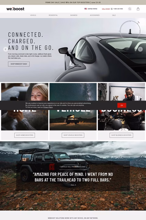 Weboost Homepage 1440px