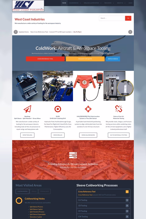 West-Coast-Industries Homepage 1440px