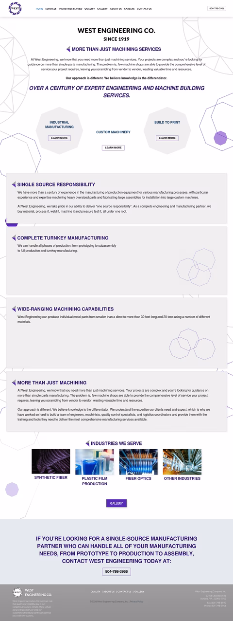 West-Engineering-Company Homepage 1440px