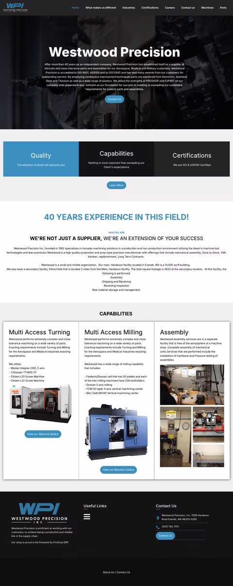Westwood-Precision Homepage 1440px