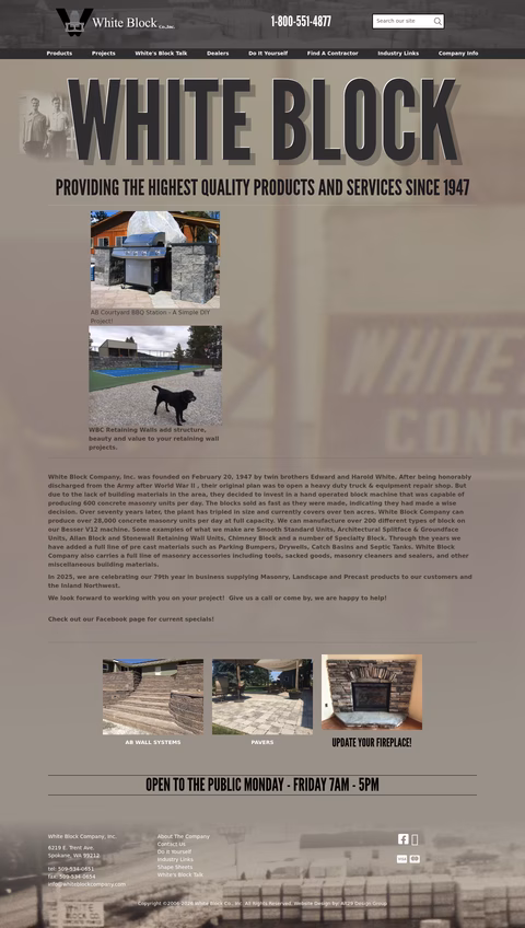 White-Block-Company Homepage 1440px