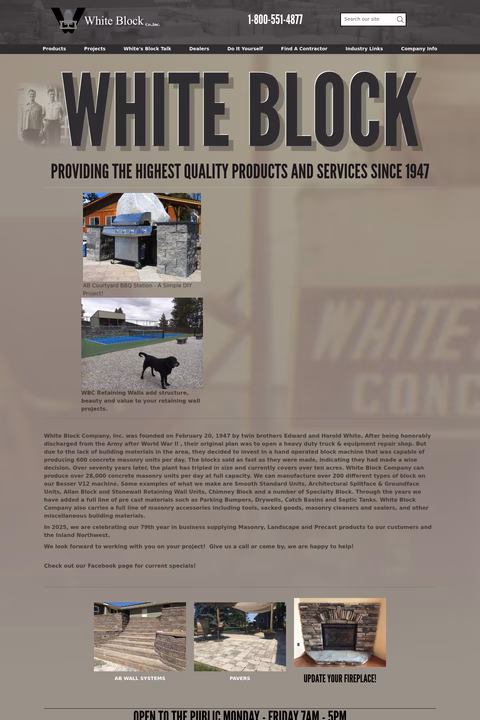 White-Block-Company Homepage 1440px