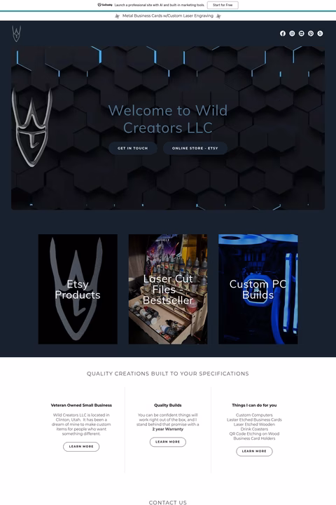 Wild-Creators Homepage 1440px