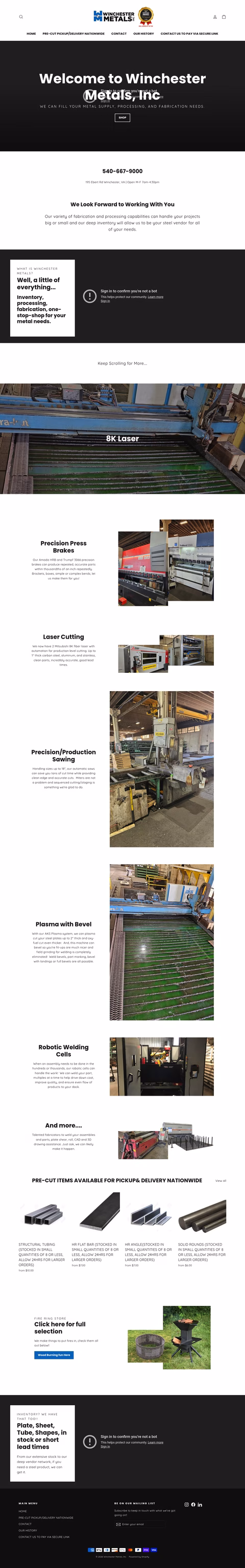 Winchester-Metals Homepage 1440px