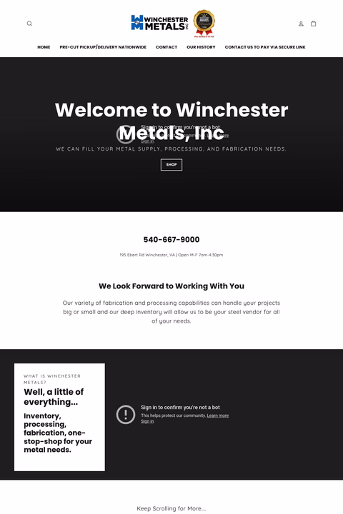 Winchester-Metals Homepage 1440px