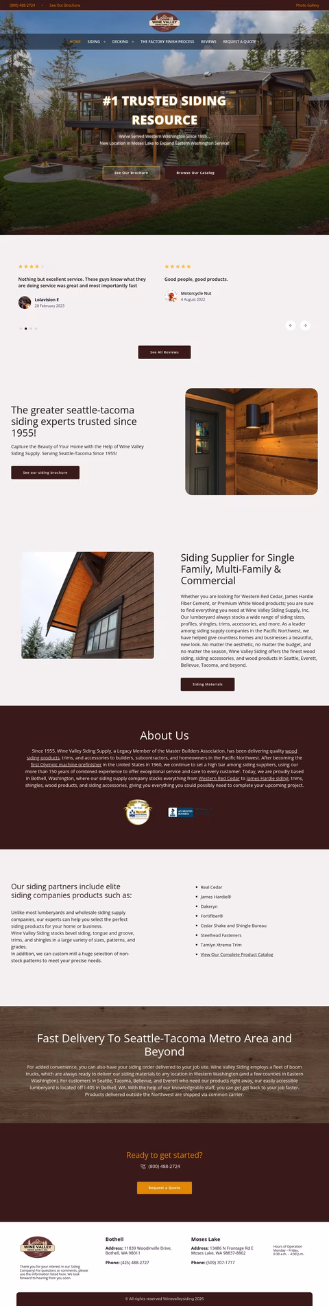 Wine-Valley-Siding-Supply Homepage 1440px