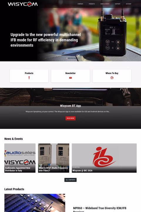 Wisycom Homepage 1440px