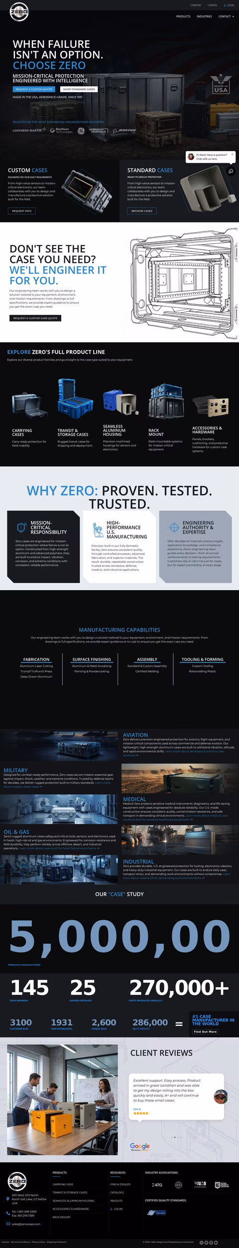 Zero-Manufacturing Homepage 1440px