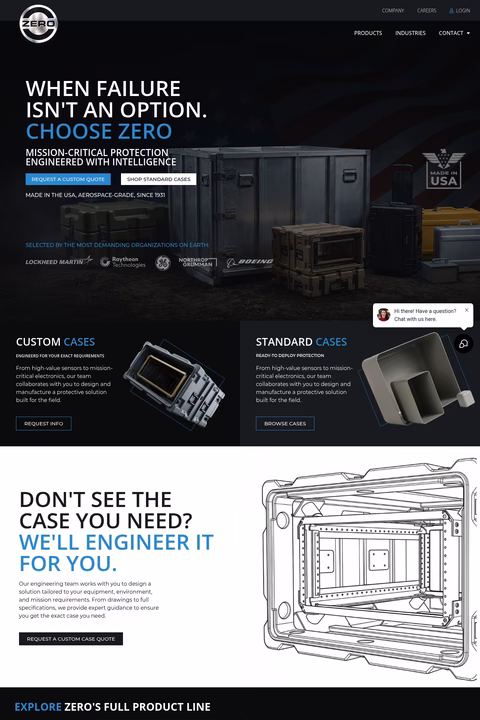 Zero-Manufacturing Homepage 1440px