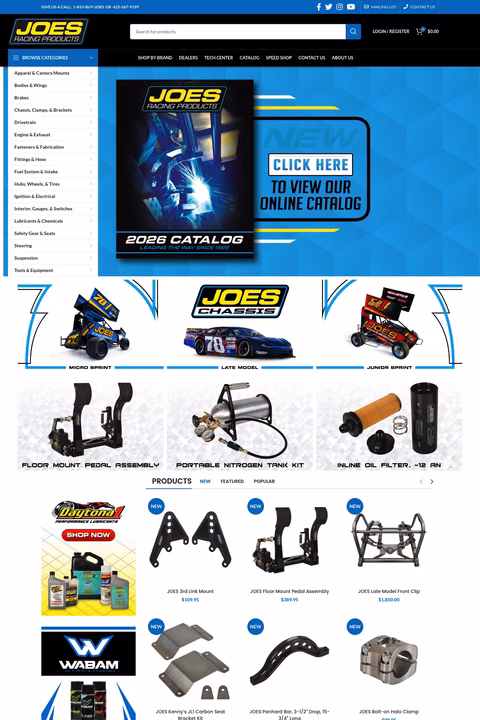 Joes-Racing-Products Homepage 1440px