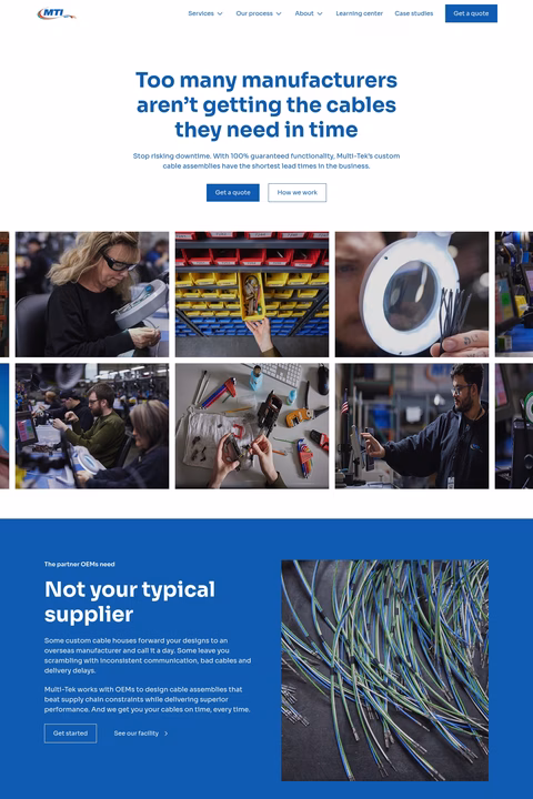 Multi-Tek Homepage 1440px