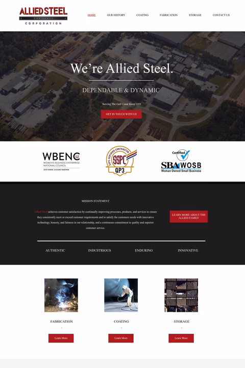 Allied-Steel-Corporation Homepage 1440px