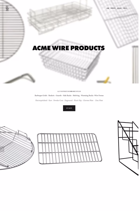 Acme-Wire-Products Homepage 1440px