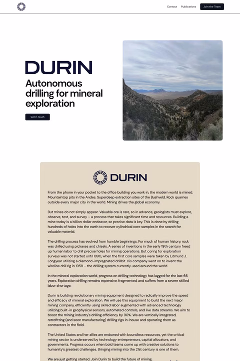 Durin Homepage 1440px