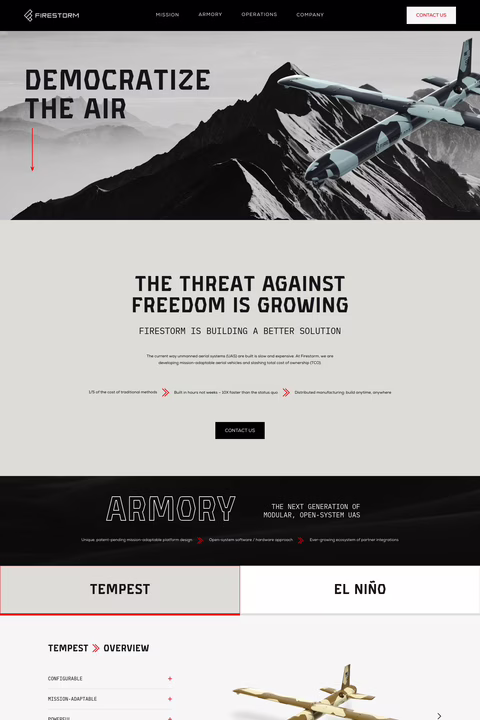 Firestorm Homepage 1440px