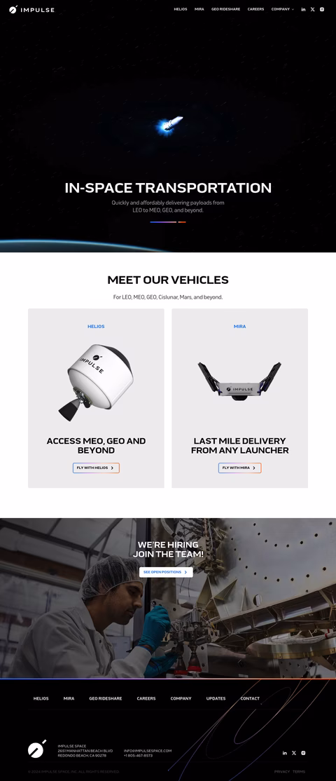 Impulse-Space Homepage 1440px