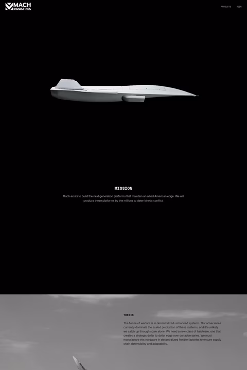 Mach-Industries Homepage 1440px