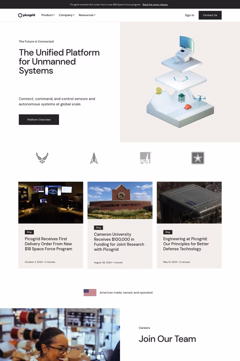 Picogrid Homepage 1440px