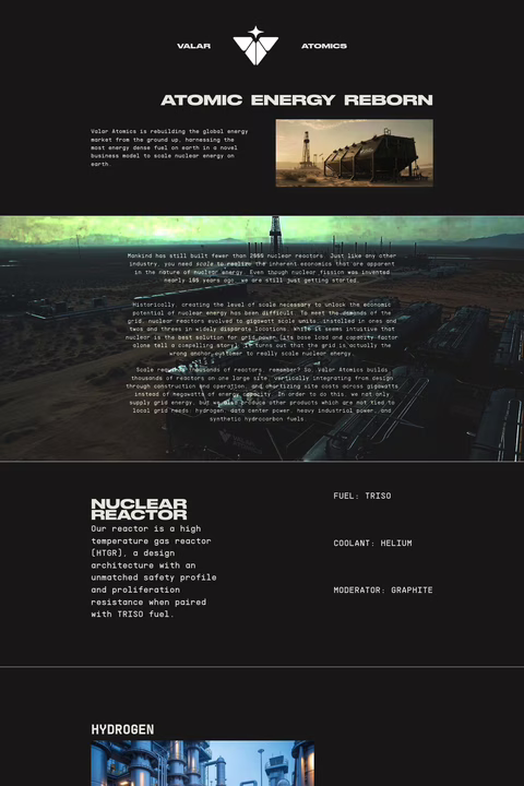 Valar-Atomics Homepage 1440px