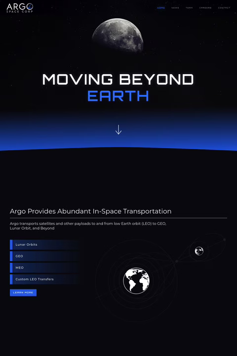 Argo-Space Homepage 1440px