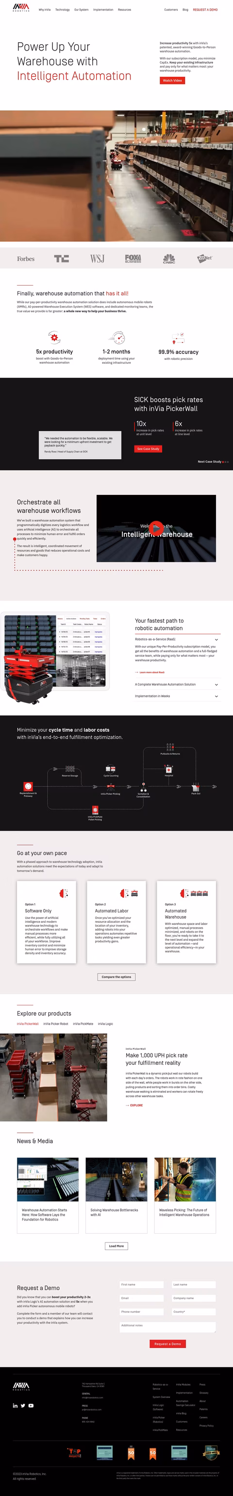 Invia-Robotics Homepage 1440px