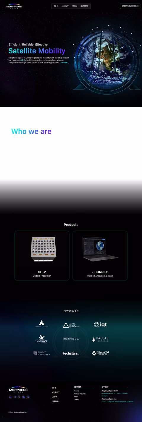 Morpheus-Space Homepage 1440px