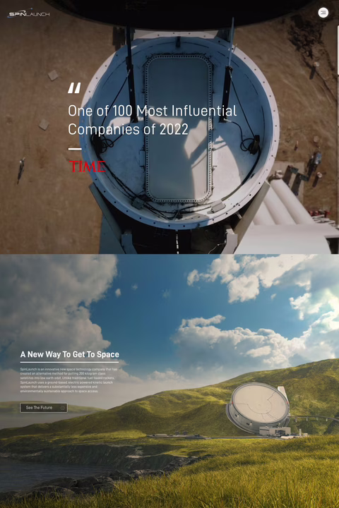 Spinlaunch Homepage 1440px