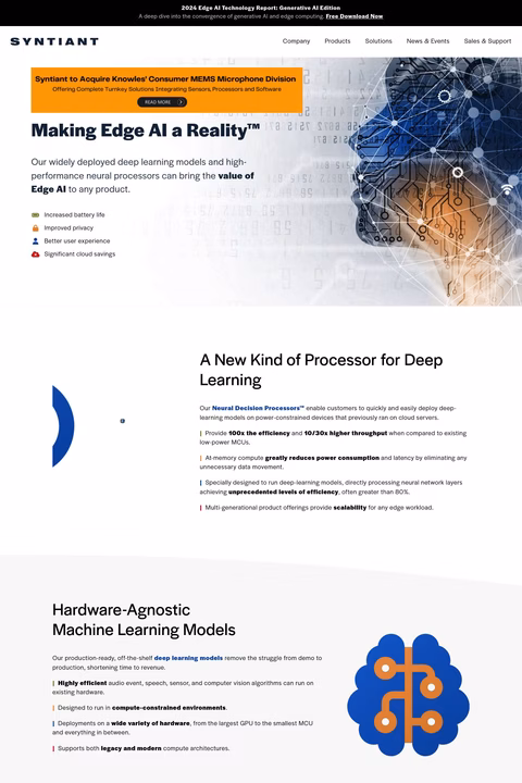Syntiant Homepage 1440px