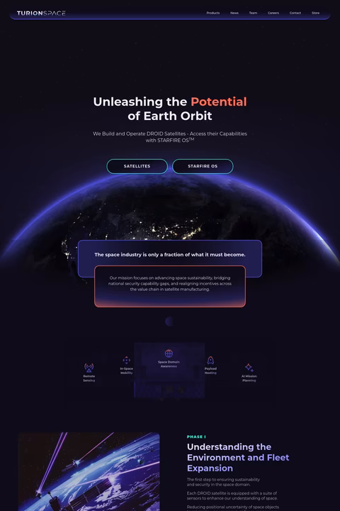 Turion-Space Homepage 1440px