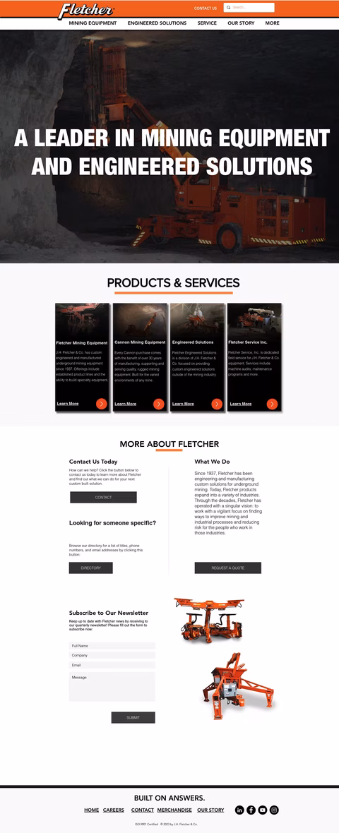 J H Fletcher Company Homepage1440 Px 15c27bc324c18ec12398c05ab37de630