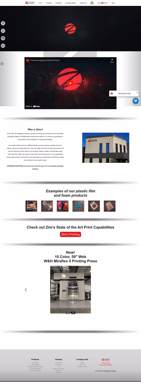 Zims Bagging Company Homepage1440 Px 497186b21d57c1a7bd13b5ee5d8a5a11