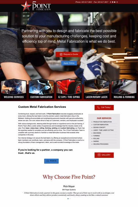 5-Point-Fabrication Homepage 1440px