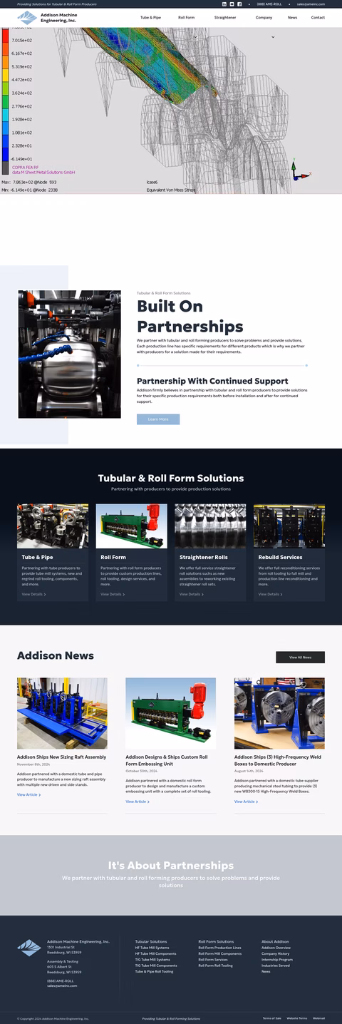 Addison-Machine-Engineering Homepage 1440px