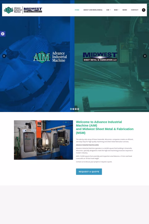 Advance-Industrial-Machine Homepage 1440px