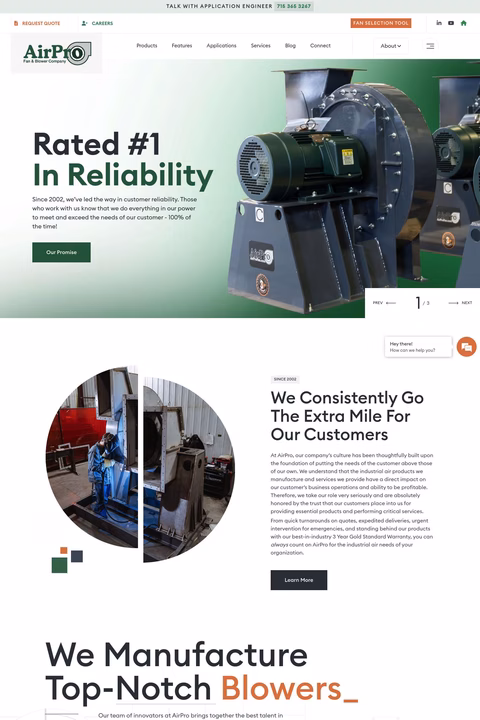 Airpro-Fan-Blower-Co Homepage 1440px