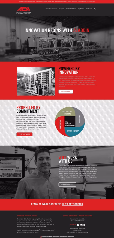 Aladdin-Engineering-Manufacturing Homepage 1440px