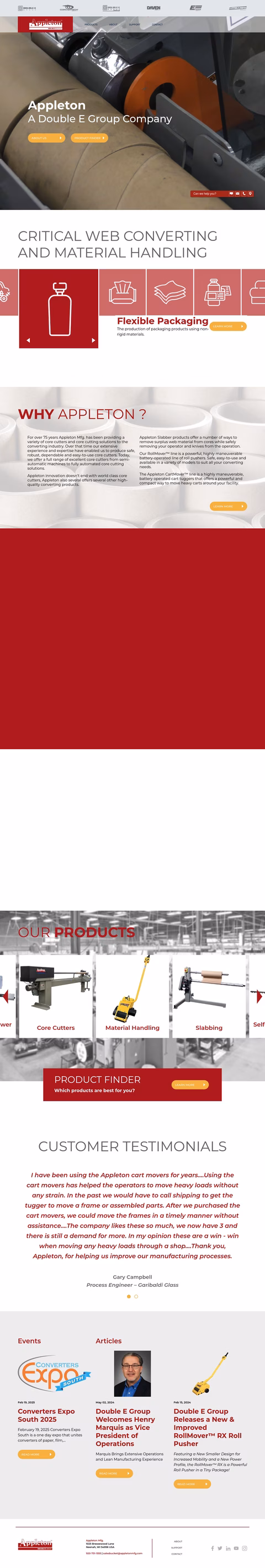 Appleton-Manufacturing Homepage 1440px