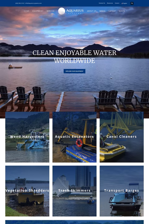 Aquarius-Systems Homepage 1440px