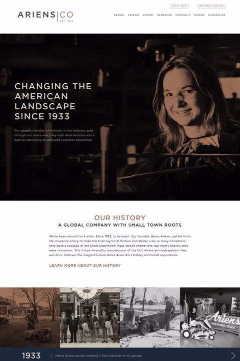 Ariens-Co Homepage 1440px